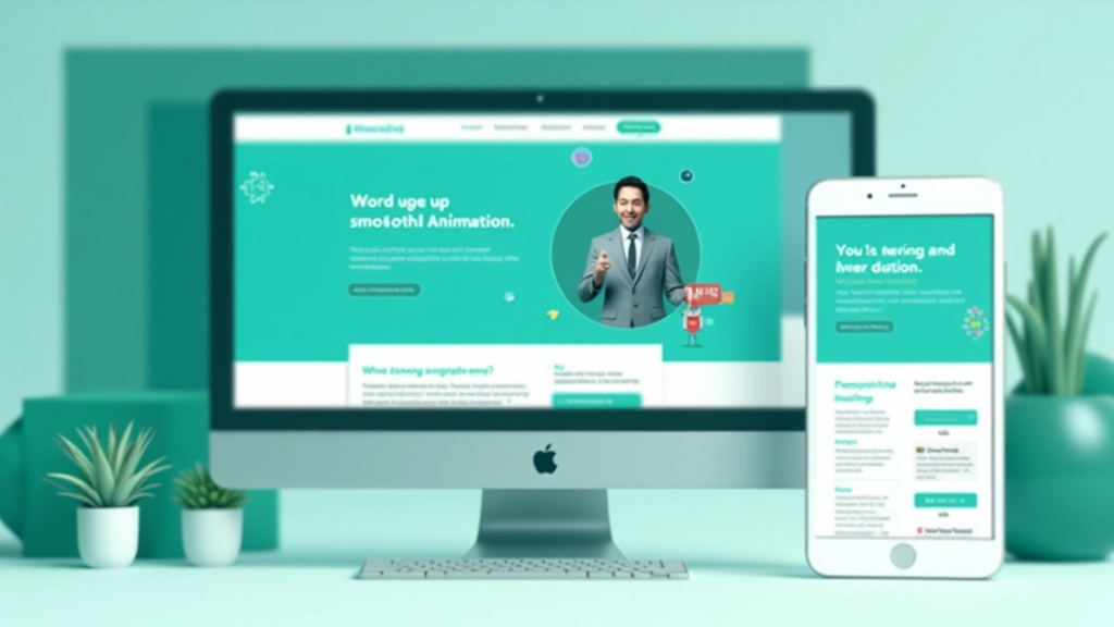 Corporate website with animated elements
