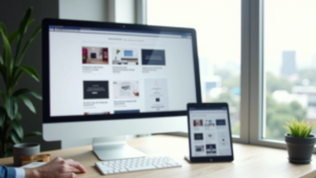 Multiple website layouts displayed on different device screens showing responsive design implementation