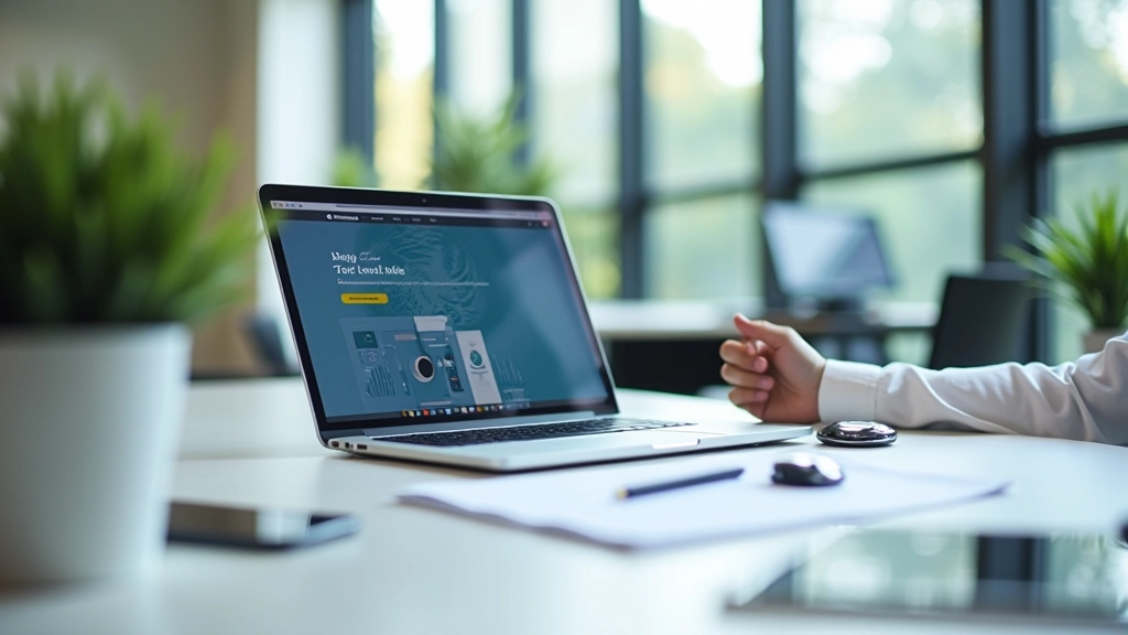 Modern web design workspace with responsive layouts displayed